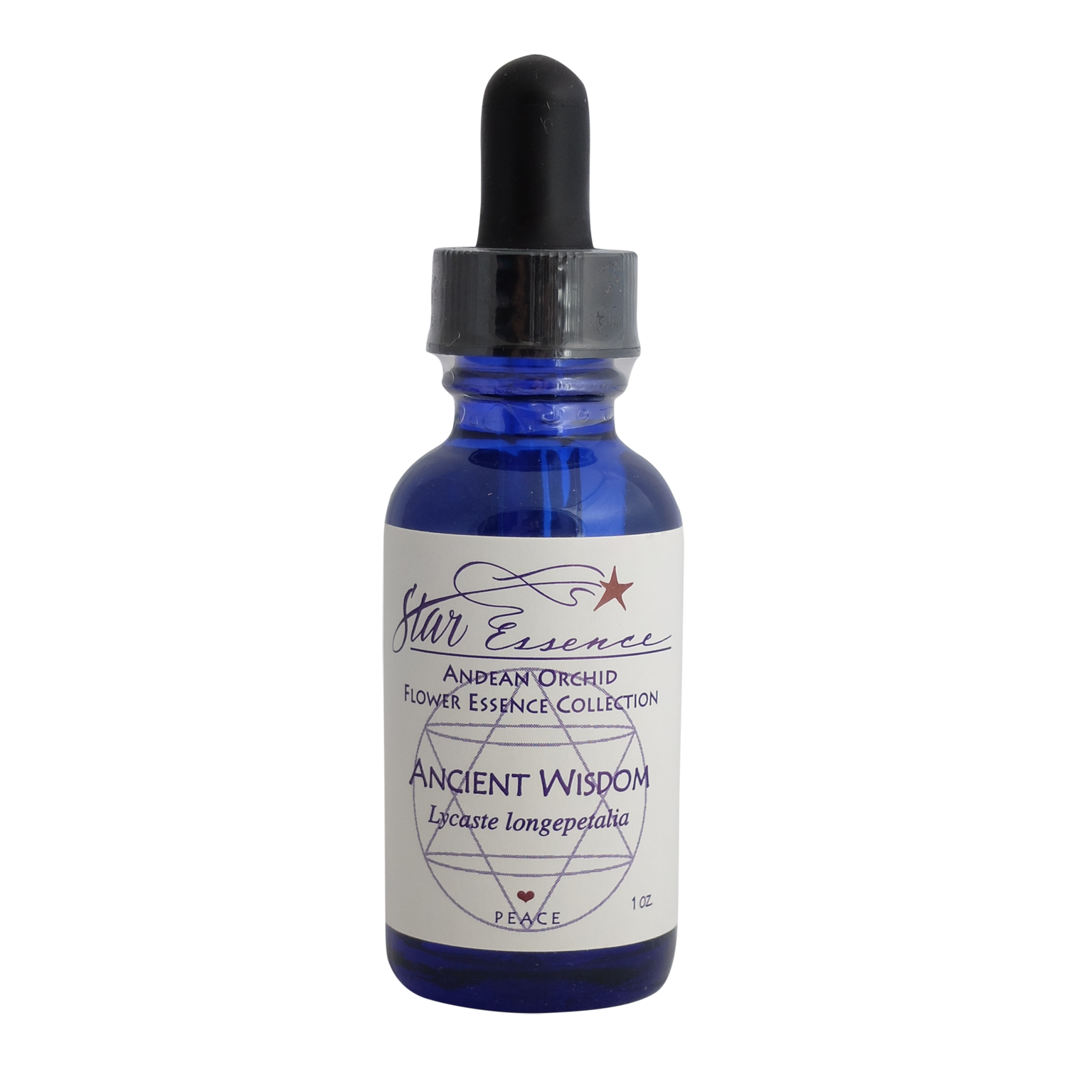 Dropper bottle of Ancient Wisdom essence, a vibrational remedy supporting soul purpose, intuitive awareness, and holistic energy healing.