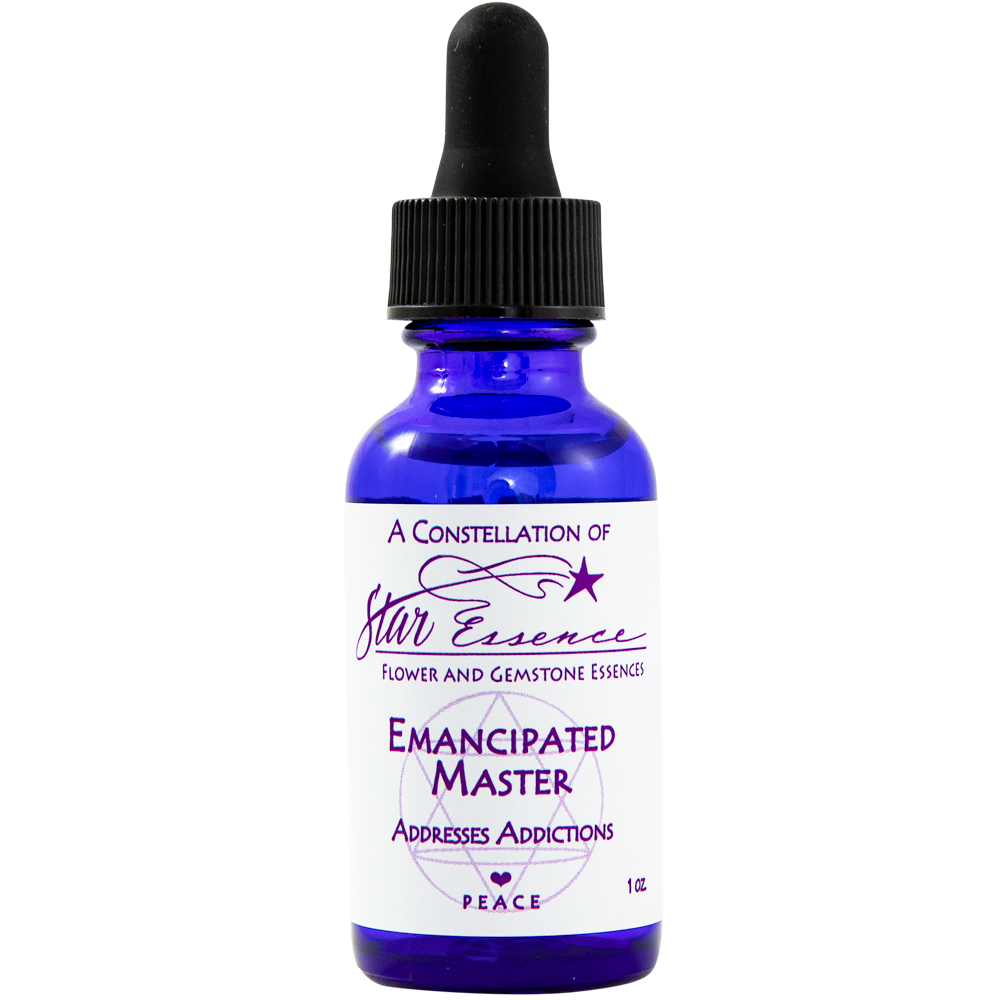 Emancipated Master dropper bottle for energy healing, holistic medicine, and spiritual wellness support for releasing cravings