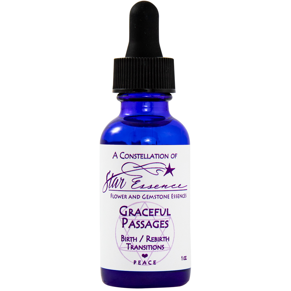 Graceful Passages dropper bottle for energy healing, holistic medicine, and spiritual wellness during life transitions and rebirth