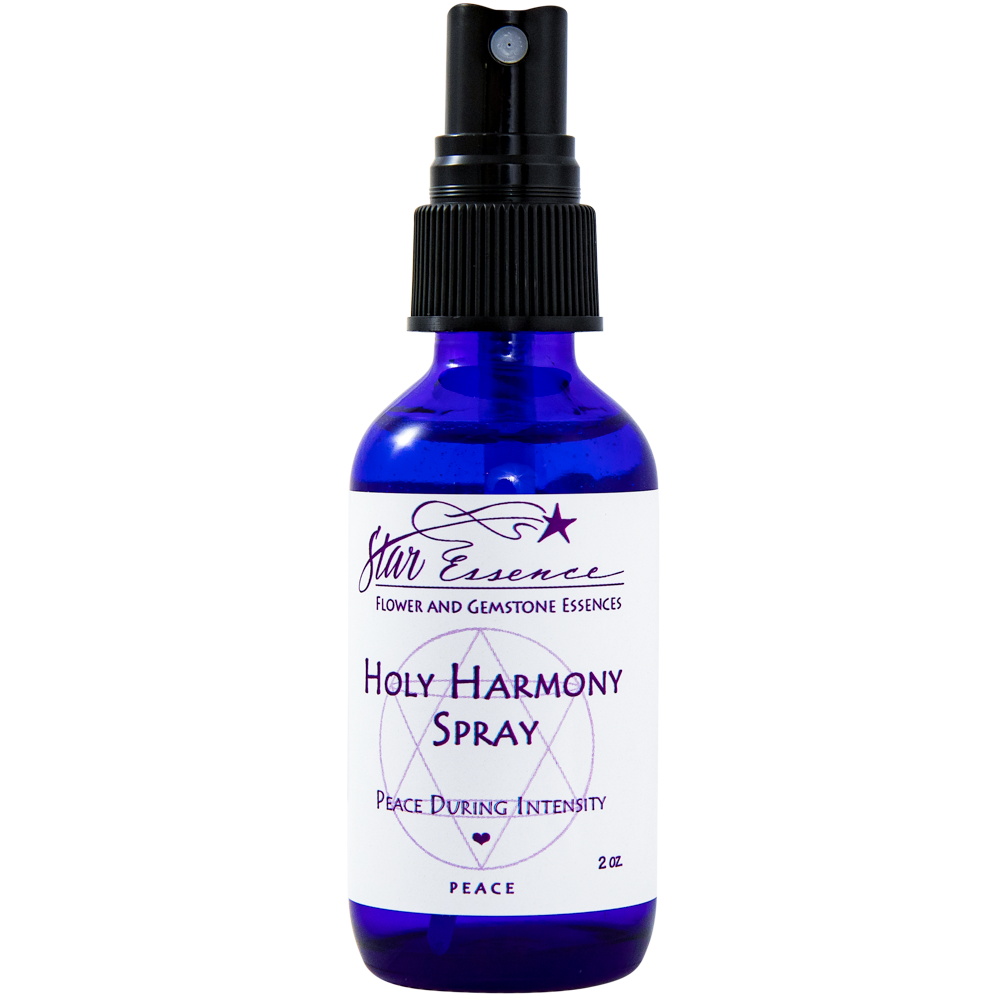 Holy Harmony Spray bottle from Star Essence, a vibrational medicine and holistic healing blend for stress relief, emotional balance, and peaceful grounding