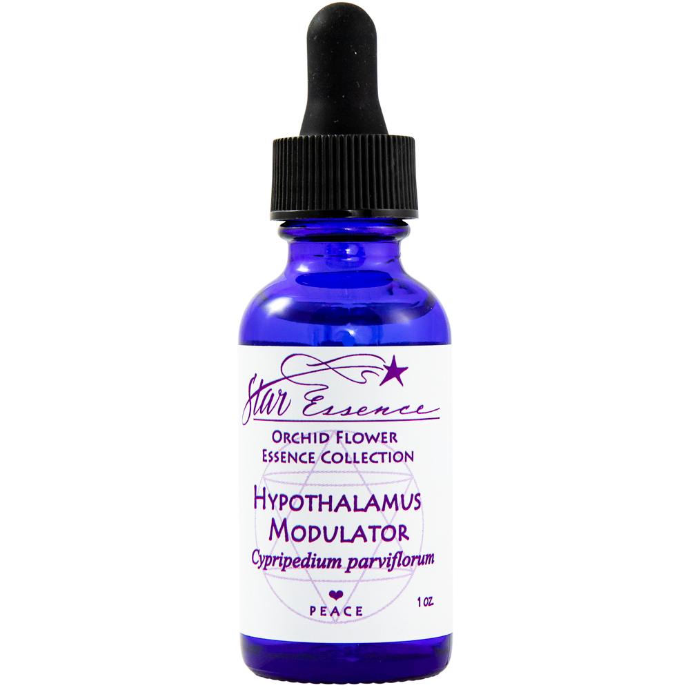 Dropper bottle of Hypothalamus Modulator ~ Lady Slipper essence, supporting holistic medicine and hypothalamus balance.