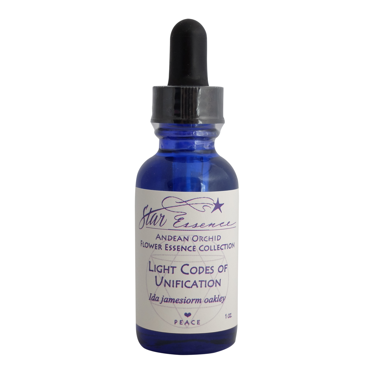 Light Codes of Unification flower essence dropper bottle for holistic medicine, energy healing, and spiritual wellness