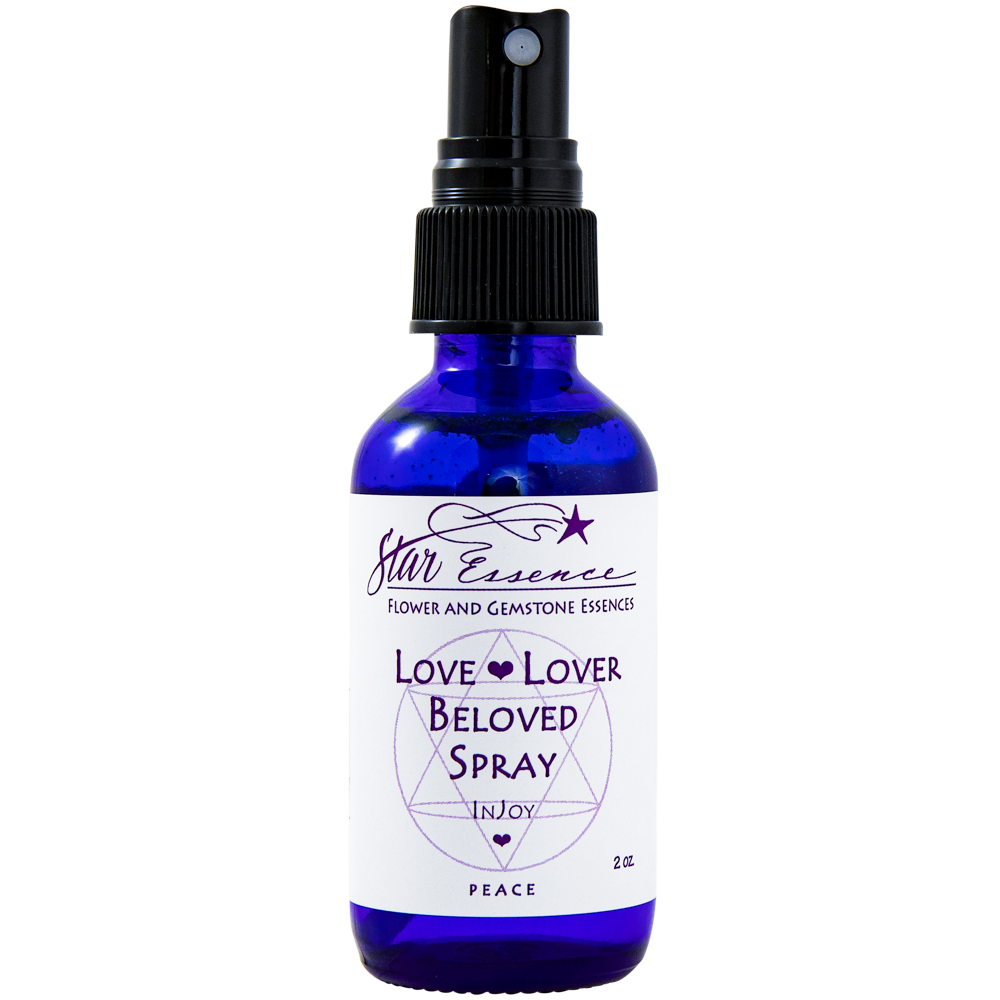 Spray bottle of Love, Lover, Beloved by Star Essence, a vibrational medicine mist for sensual joy, self-love, and holistic energy healing