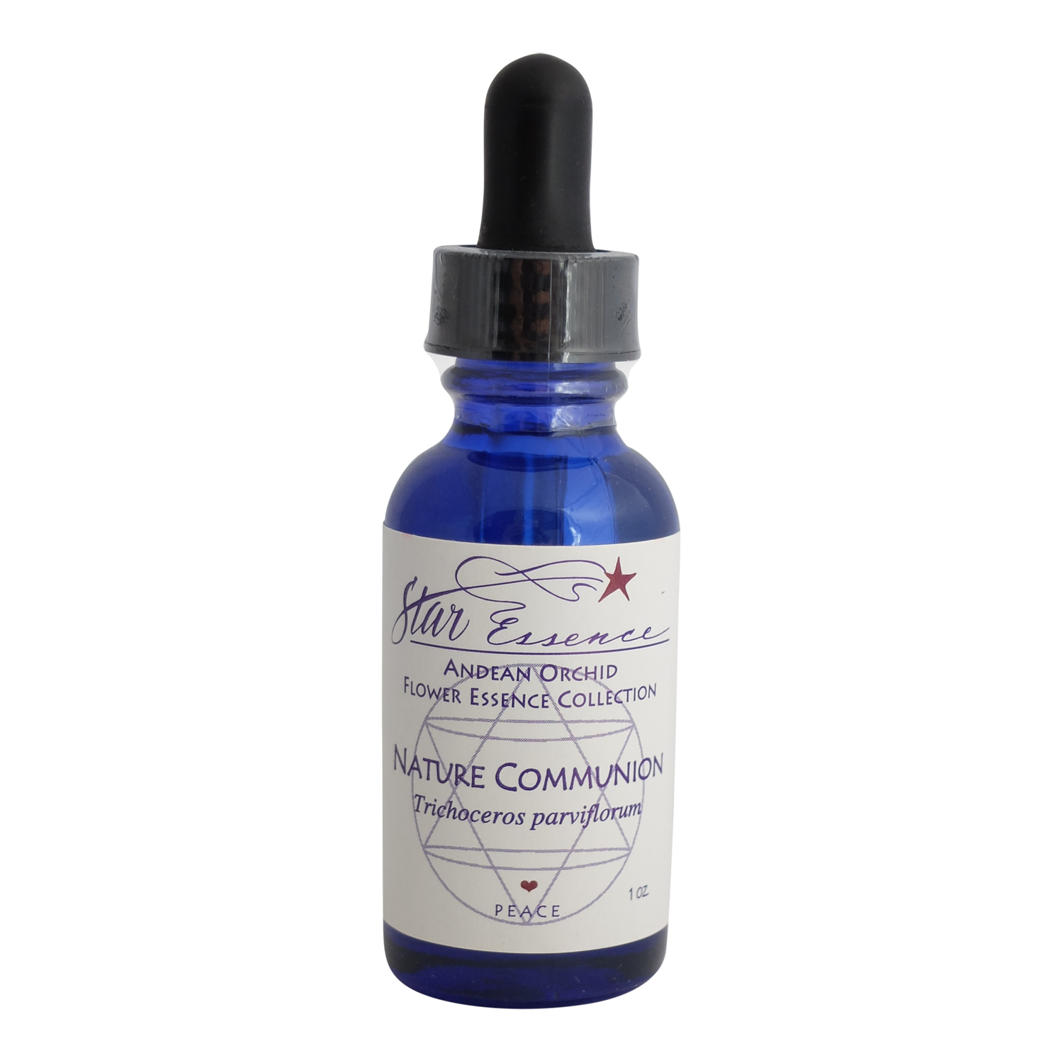 Nature Communion flower essence dropper bottle for holistic medicine, energy healing, and spiritual wellness
