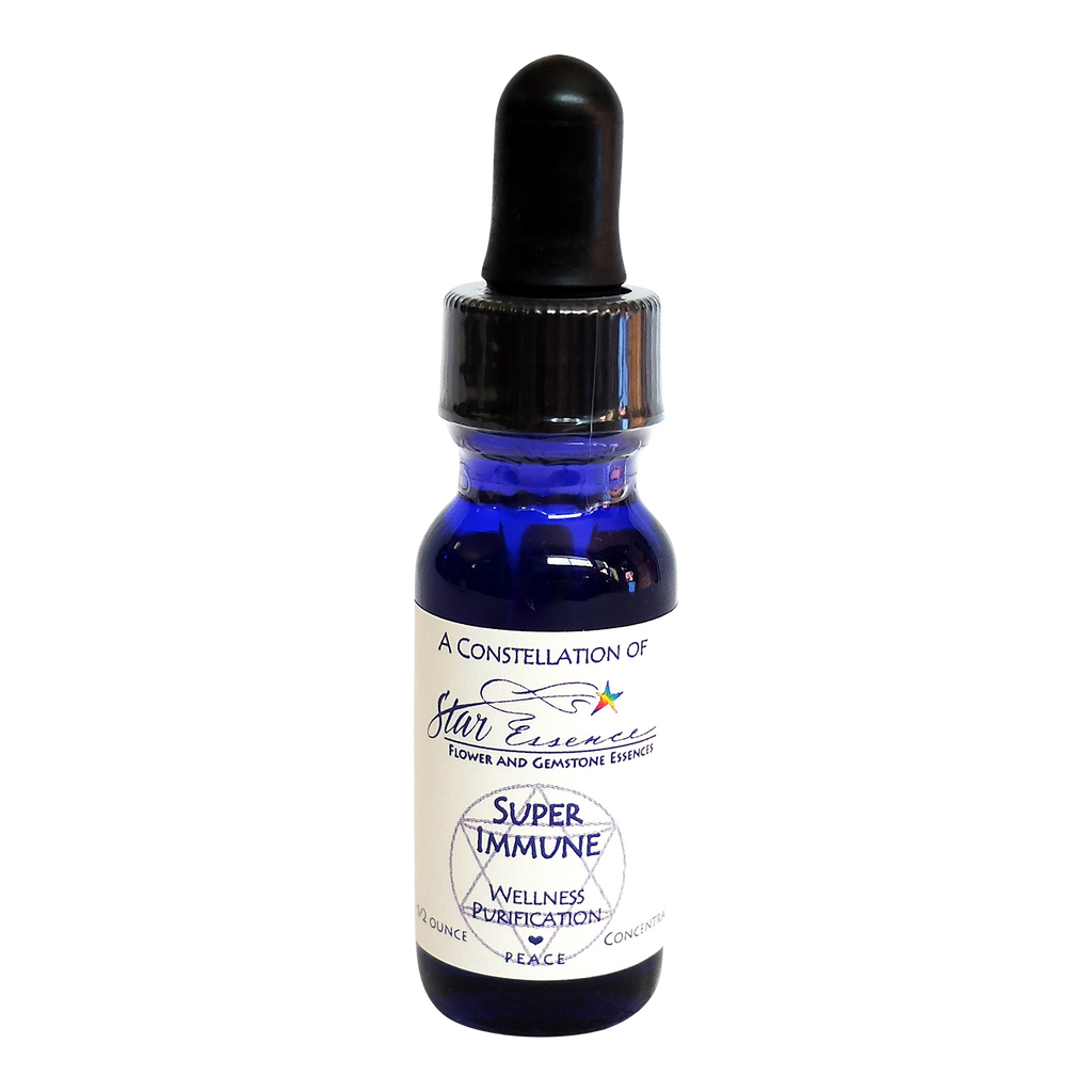 Super Immune flower essence bottle for immune support and holistic medicine energy healing